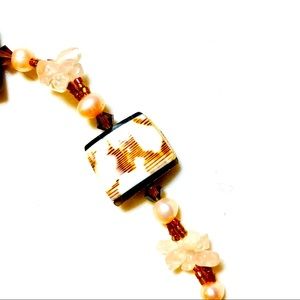 Pink Brown Coconut Sunset Bracelet